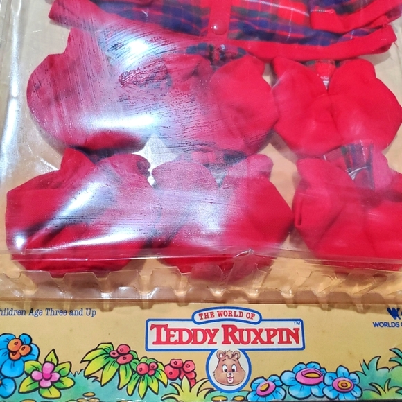 Teddy Ruxpin Grubby Sleepy Time Outfit 1987 Pajama and Slippers Vintage - Picture 3 of 11